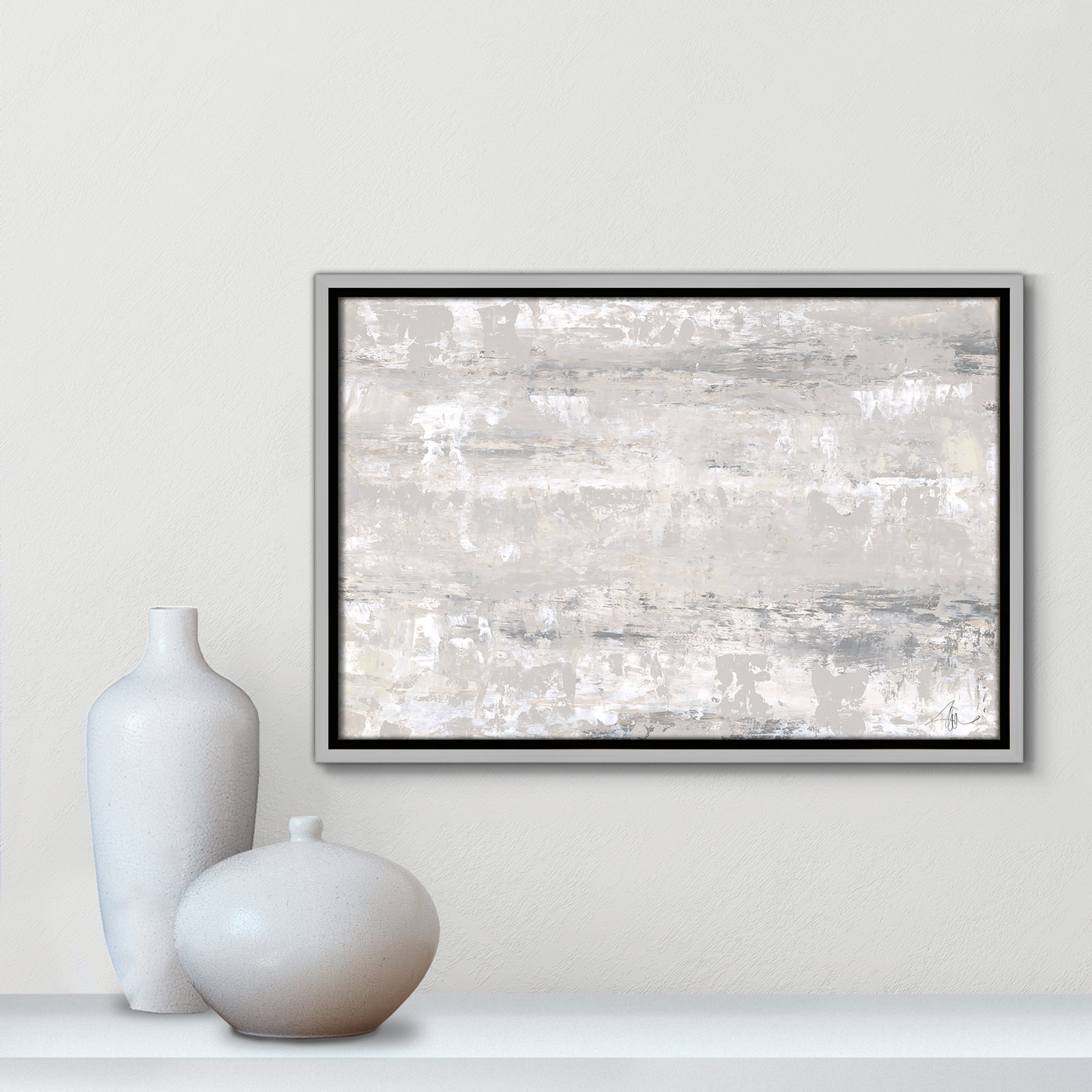 Tryston "Desert Winds" Print by Filippo Ioco, 13.5" H x 19.5" W x 2" D, Silver Framed Canvas