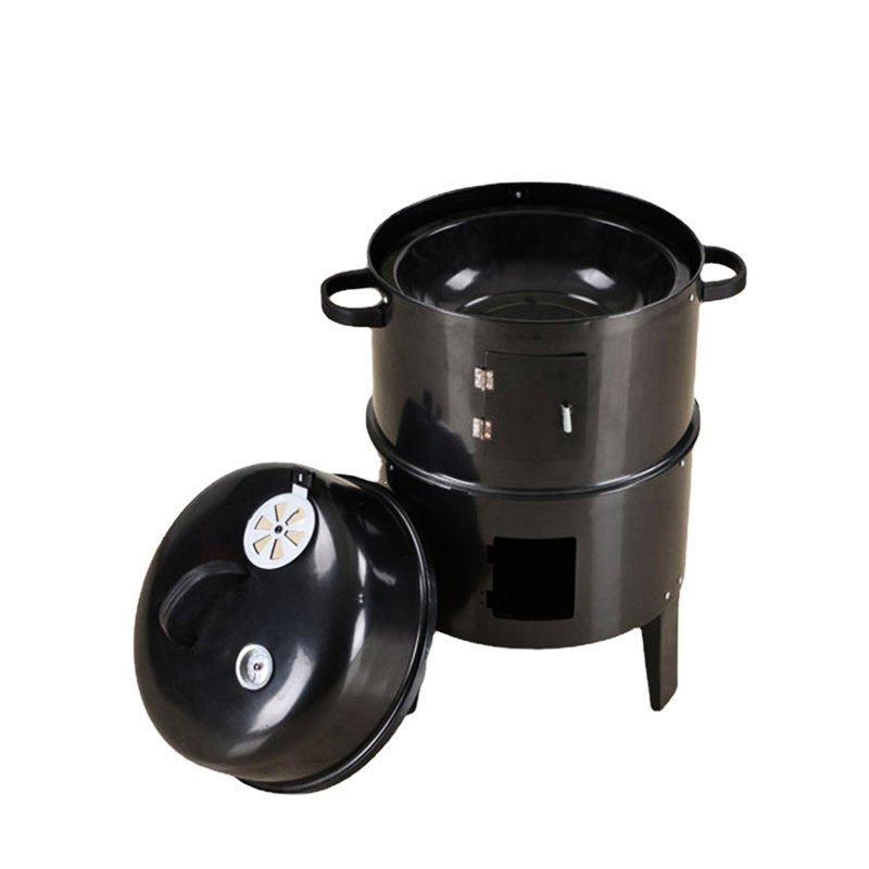 Braisière en acier noir - Option barbecue et four à barbecue de jardin pour des plats toujours tendres et délicieux