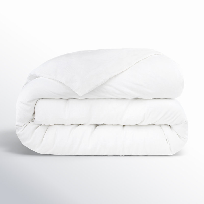 100% French Linen Duvet Cover, King Duvet Cover, White