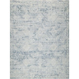 Vintage Looms Light Blue/Blue Polyester powerloom Area Rug