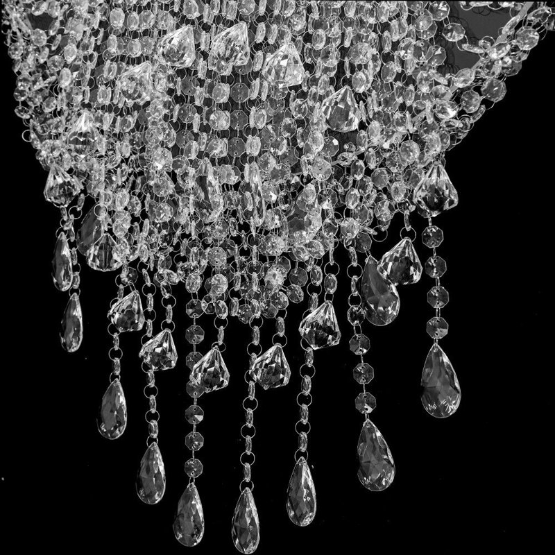 Jupe de lustre suspendue gâteau de mariage cristal / acrylique