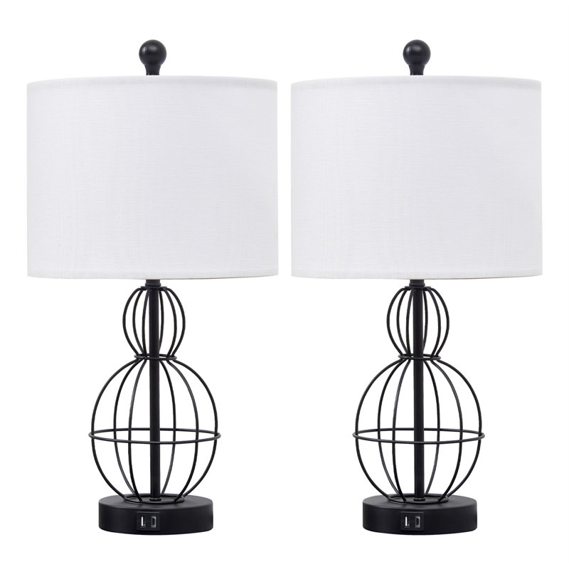 Lampe de table en métal Santel USB