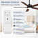 Rolanda 52" 5-inch Downrod Mount Ceiling Fan with Light Kit and Remote Control