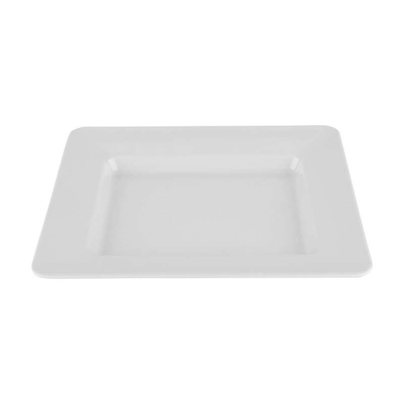 ML-11-BK - Assiette rectangulaire 12 po x 10 po, profondeur 0,75 po, Blanc