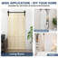 36'' Heavy Duty Bi-Folding Sliding Barn Door Hardware Kit, Smooth & Quiet Side-Mounted Black Roller, Easy Installation, Fits Two Bifold Closet Doors - Hardware Only