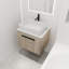 Meuble-lavabo moderne 24 po avec lavabo en céramique et fixation murale