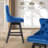 Swivel Counter Bar Stool Set with Wood Frame,Blue-1751842096