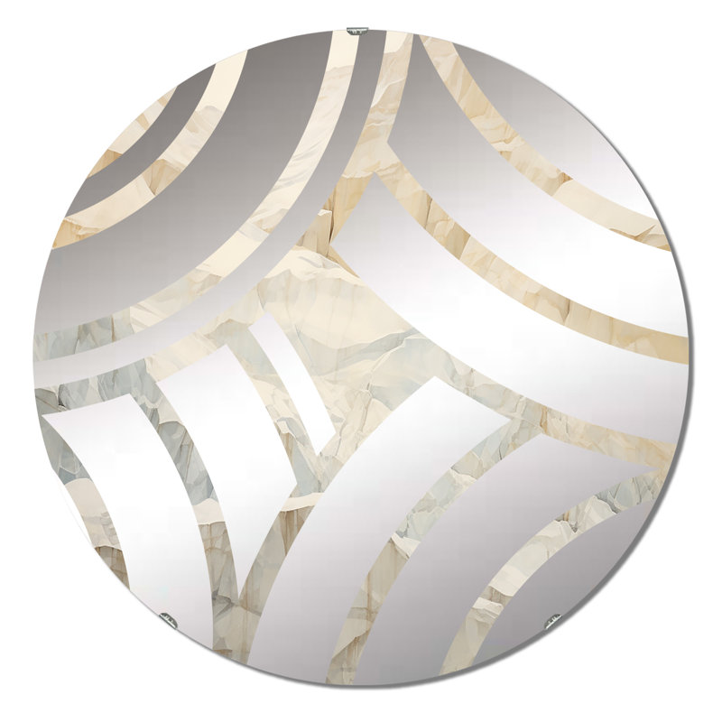 Cvetan - Miroir décoratif Center Wave, 23,6 po x 23,6 po