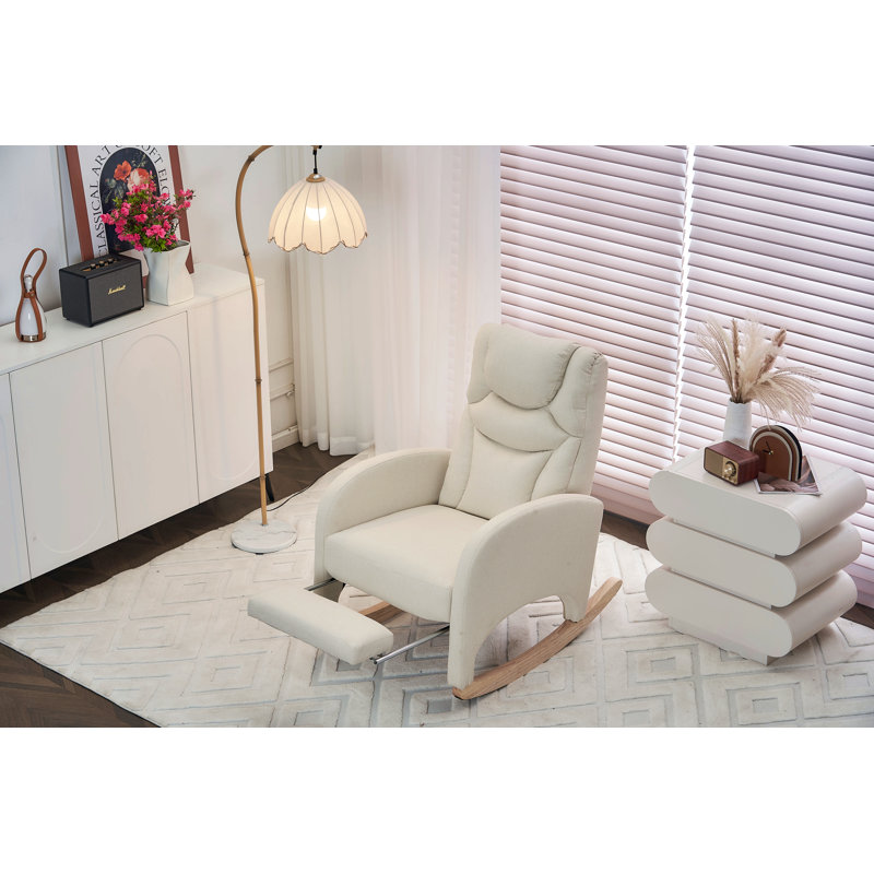 Chaise berçante Teddy, Beige