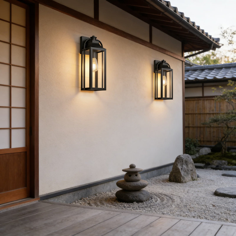 Outdoor Wall Sconce Lighting Fixtures, 2-Pack Modern Waterproof Exterior Lanterns For Front Porch, Patio, Garage And House With Wide-Angle Illumination And Easy Installation (Bulbs Not Included)