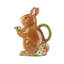 Théière en forme de lapin 3-D de Pâques Meadow - théière en céramique 32 oz avec un lapin peint à la main tenant un brin - décor de printemps fantaisiste, idéal pour les thés et les célébrations de Pâques - 8 x 5 x 9,5 pouces