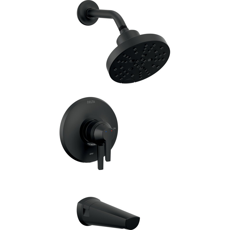 Robinet de baignoire et douche Galeon, Noir mat