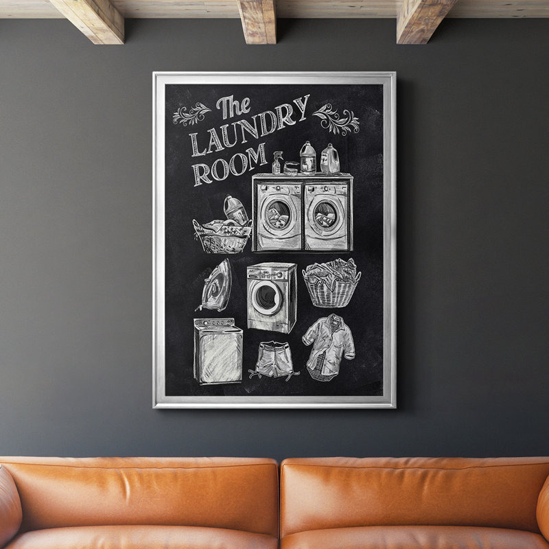 Laundry Room, reproduction encadrée de qualité supérieure - prête à être suspendue, Argent, H 30,5 po x l 22,5 po x P 1 po