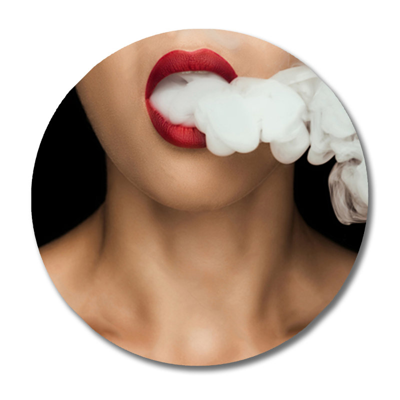 Up In Smoke Print, 46" H x 46" W x 1.5" D, Aluminum