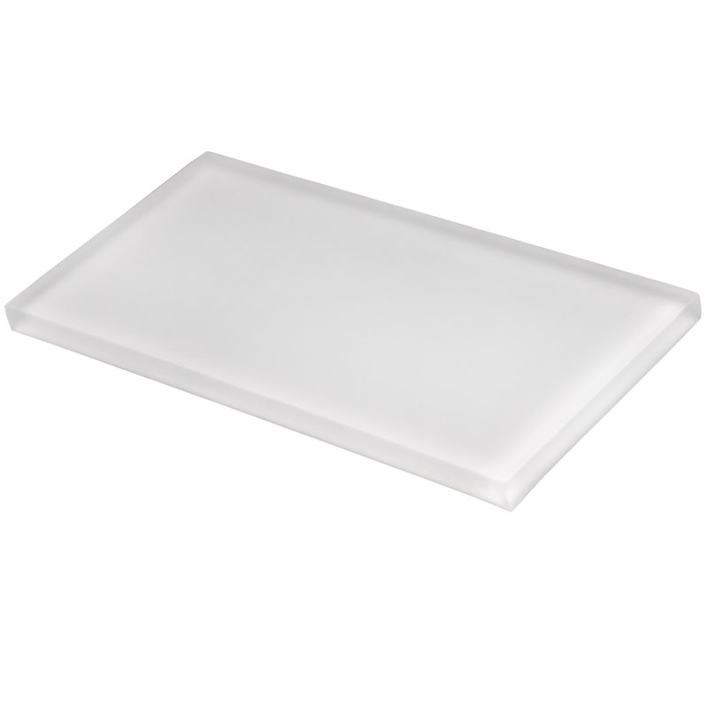 6'' x 3'' Glass Subway Wall Tile, White