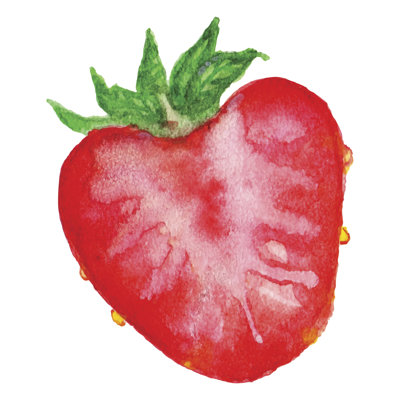 Strawberry by Silmairel - Wrapped Canvas Painting