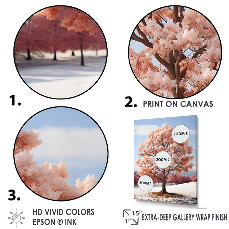 «Soft Neutral Tones Maple Tree II», reproduction sur toile, H 32 po x l 16 po x P 1 po, Cadre photo blanc