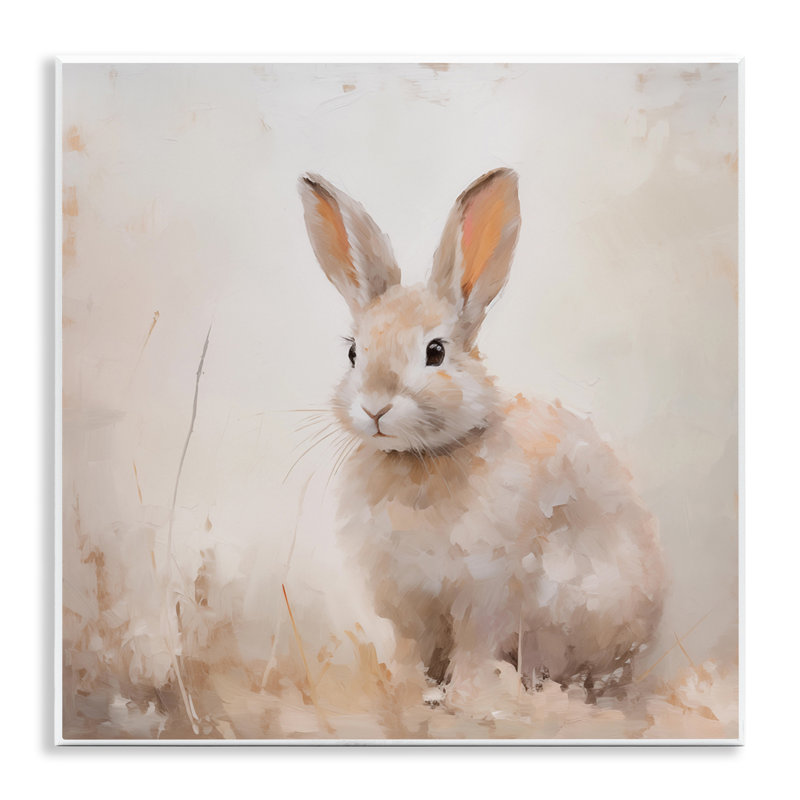 «Stupell Industries Neutral Gazing Bunny» par Arlington Prints
