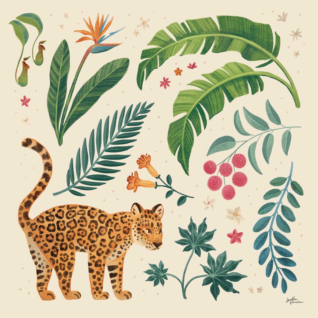 Leinwandbild Jungle Love IV Cream von Janelle Penner