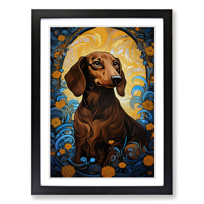 Single Picture Frame Print on Wood, 46cm H x 34cm W, Black Framed