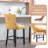 Velvet Kitchen Island Chairs Counter Height Stools (Set of 2)-1468747839-1468747838