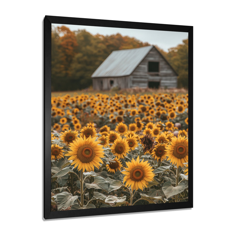 Gehl - Floral Wall Art, Noir, noir, noir, noir, H 20 po x l 12 po, Reproduction encadrée d'une seule photo