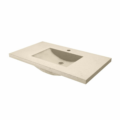 Plateau de meuble-lavabo simple en béton 36,5 po avec lavabo Palomar