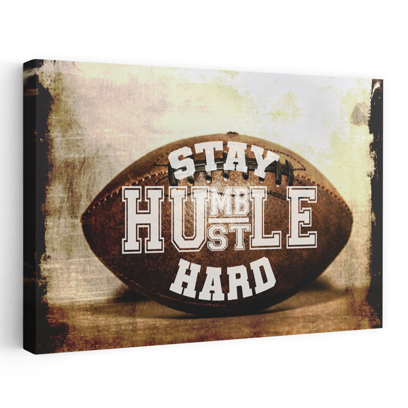 Stay Humble Hustle Hard, art contemporain, H 16 po x l 24 po