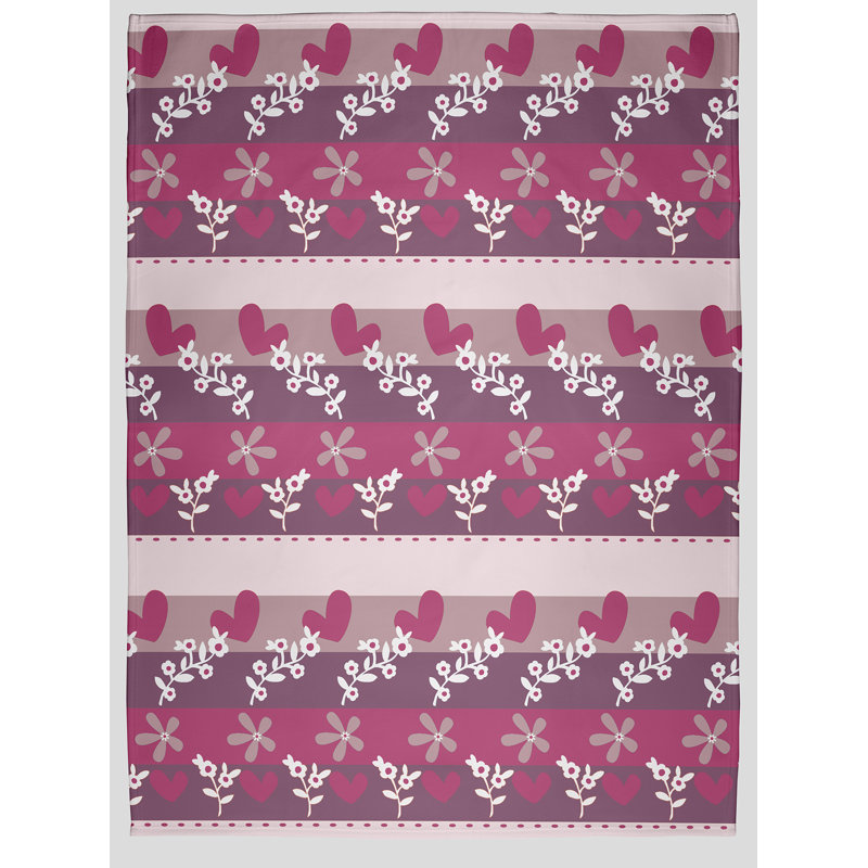 Jeté Love Garden Valentine's Day, L 30 po x L 39,75 po, Rosé