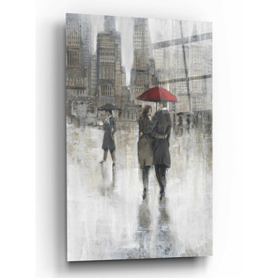 Latitude Run® 'Rain in The City II' by Tim O'Toole, Acrylic Glass Wall Art, ACR-20300