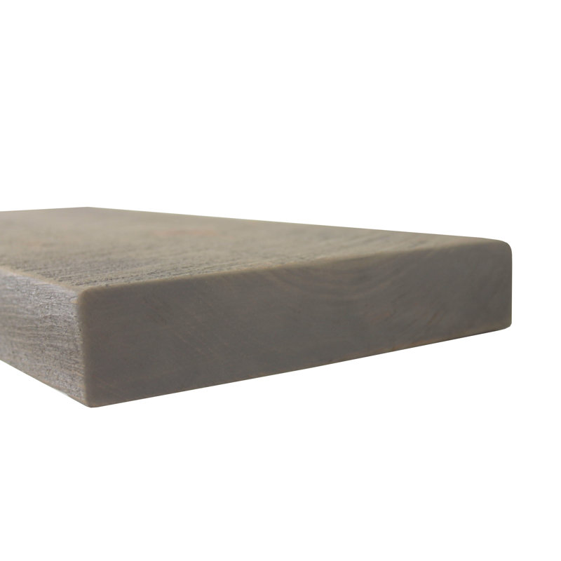 Pine Floating Shelf, 2" H x 48" W x 12" D, Gray