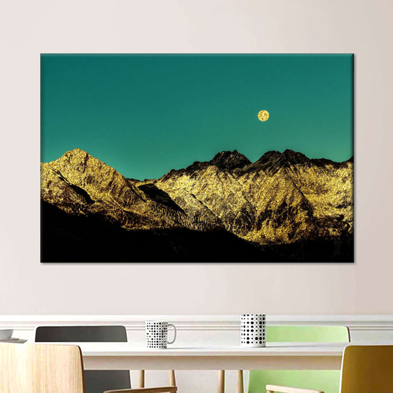 Golden Mountain Range sur toile, H 24 po x l 36 po x P 1,25 po