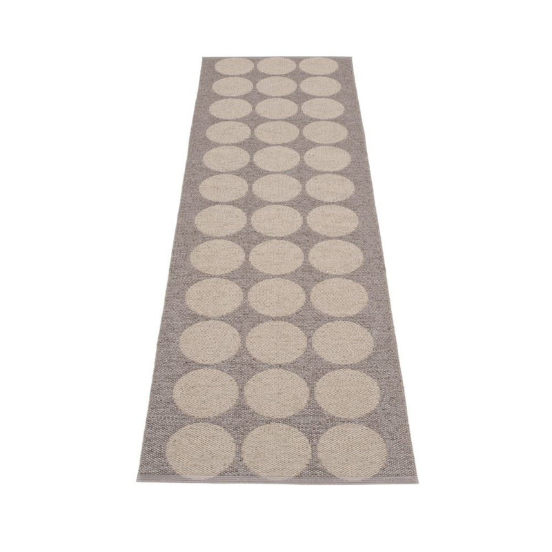 Tapis gris / métallique Hugo Mud, Tapis de couloir 2 pi 3 po x 8 pi