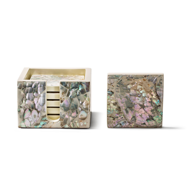 Coaster Set With Holder