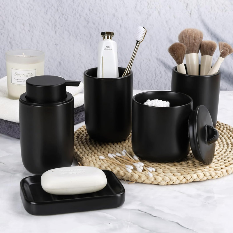 Ceramic Bathroom Accessory Set