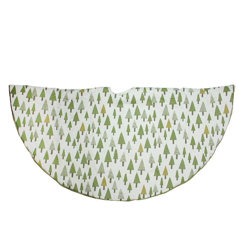 Jupe d'arbre de Noël 48 po crème et blanc
