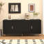 Buffet armoire 4 portes en bois-2001289955