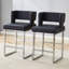 Tabouret de comptoir rembourré avec structure en métal (ensemble de 2)-1409089635-1409089634