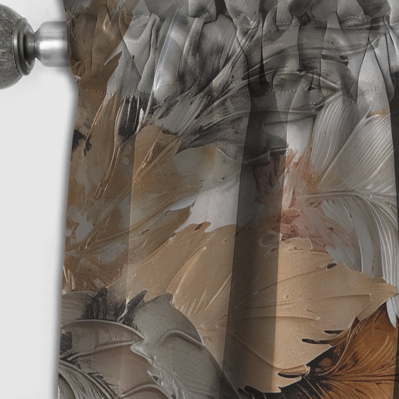 Cron - rideau occultant à motif floral plumes Glam - 1 panneau, L 52 po x L 95 po