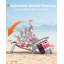 Chaise de plage à dossier inclinable, chaises de plage pliantes portatives avec 5 positions réglables, glacière intégrée et sangles de sac à dos-1072832966-1062432623