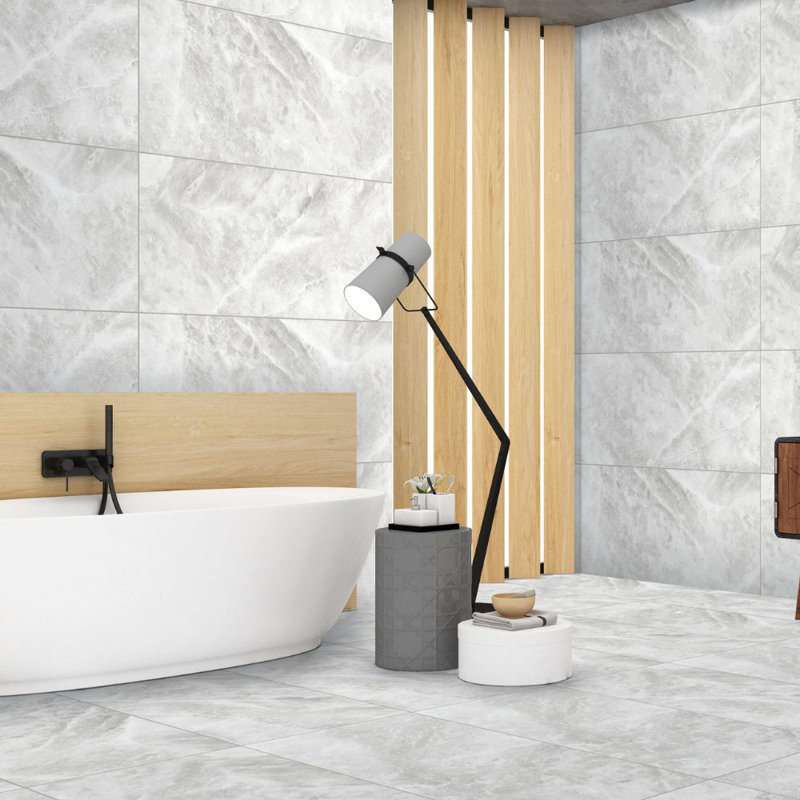 Nimbus 24" x 48" Matte Porcelain Wall & Floor Tile, Blanco