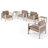 4 - Person Patio Conversation Set with Cushions-621983401