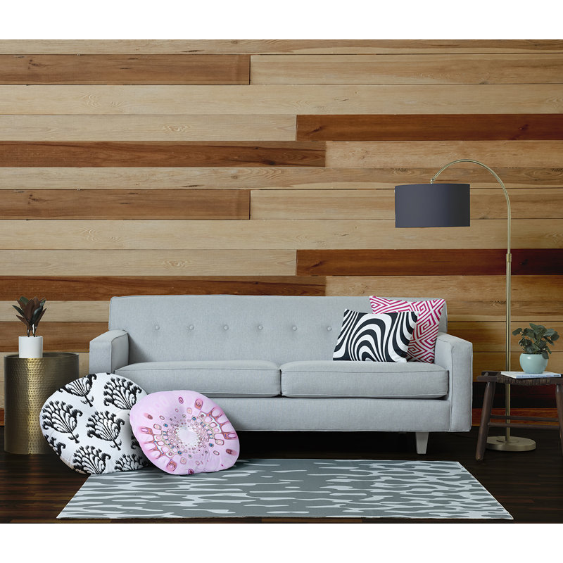 56_Oreiller de sol touffeté Bohemian & Eclectic Blush Puddle, 30 po x 30 po