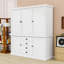 Garde-manger autoportant 73 po avec 4 tiroirs, 8 tablettes réglables et 5 portes-1059977155