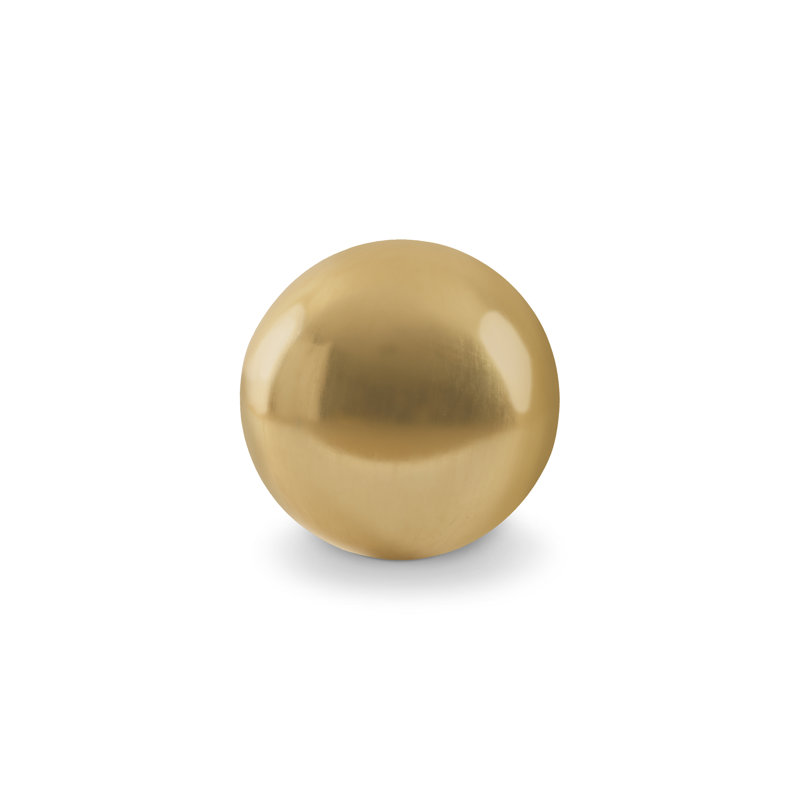 Floor Ball Sculpture, Gold Leaf, 17" H x 17" W x 17" D