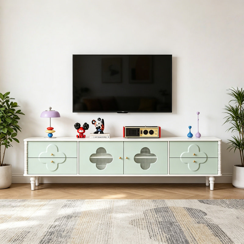 Meuble télé Creative Minimalist, H 22,44 po x L 86,61 po x l 15,75 po