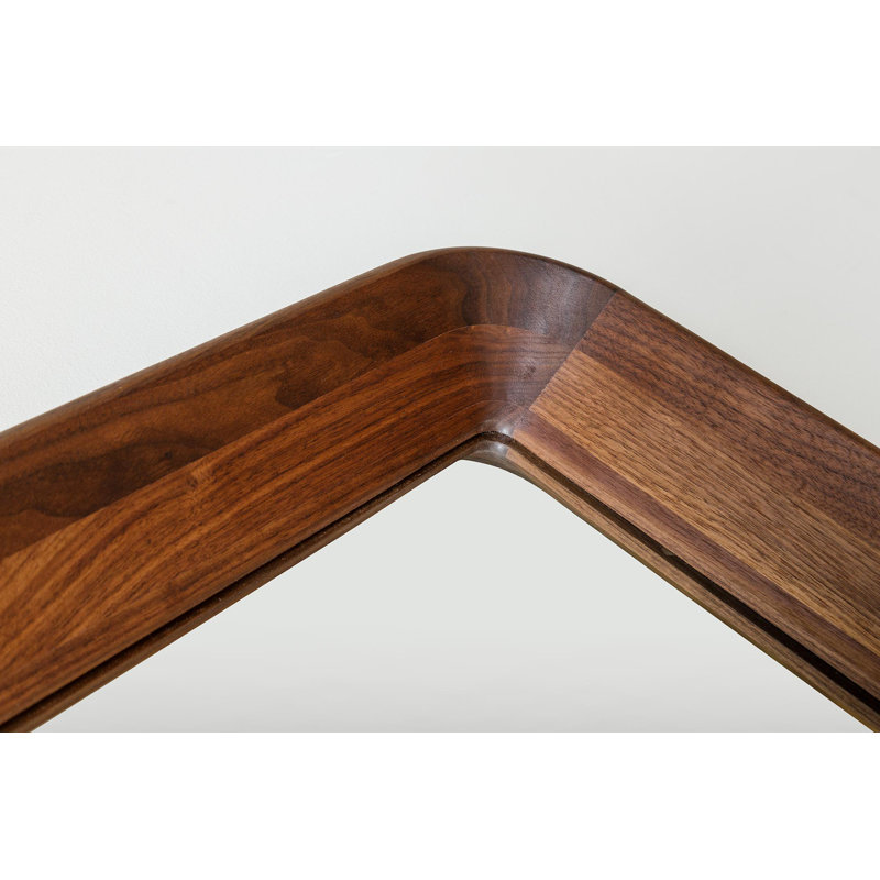 Simple Mirror, Dark Brown Wood