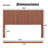 Modern Wooden Headboard with Arched Corrugated, Fits Queen Size Beds, Vertical Grain Design, Farmhouse & Vintage Style, Easy Assembly-786816860