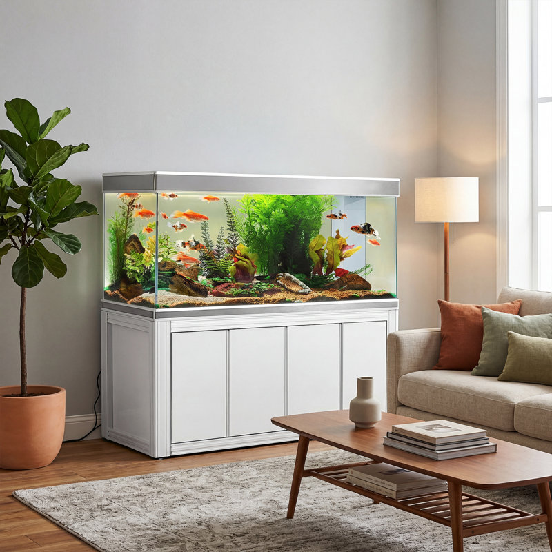Réservoir d'aquarium rectangulaire, Blanc / argenté, 250 gallons (H 61 po x l 78 po x P 23,6 po)