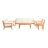 Echols 3-Person Solid Teak Wood Sofa